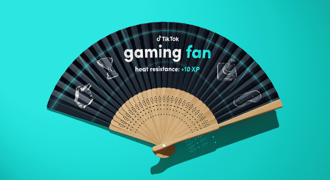 Gaming on TikTok graphic composition.